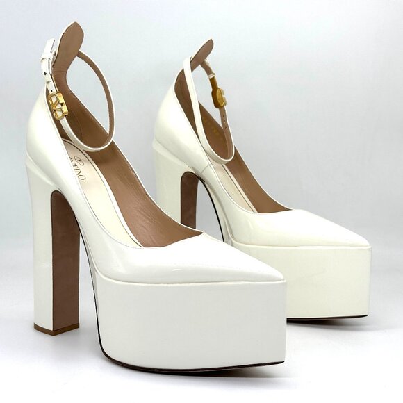 Valentino Garavani White Platform Heels - Picture 7 of 16